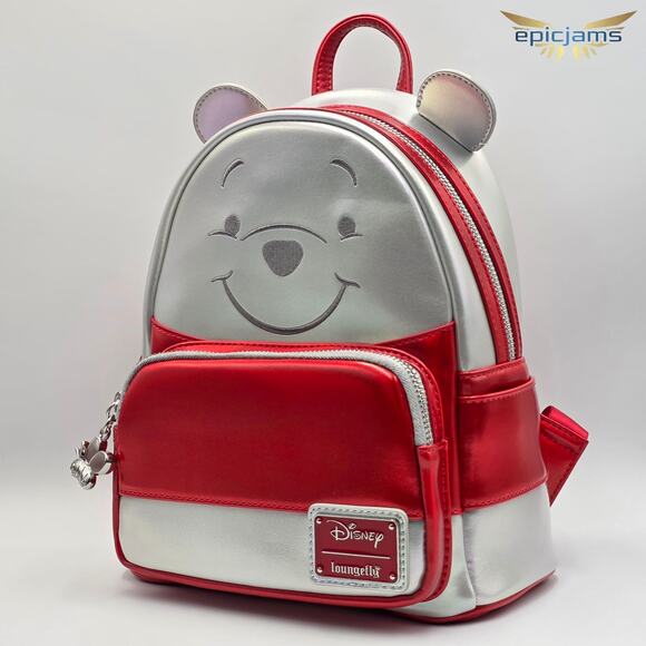 Loungefly Disney100 Winnie the Pooh Platinum Mini Backpack Set - Picture 4 of 8